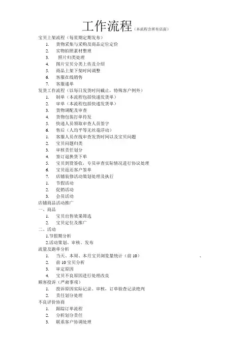 网店工作流程
