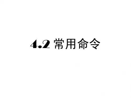 第4章 常用命令行