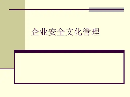 企业安全文化管理