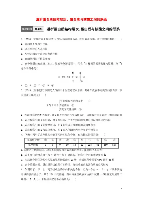 (全国通用)2017年高考生物一轮复习 71练 第4练 透析.