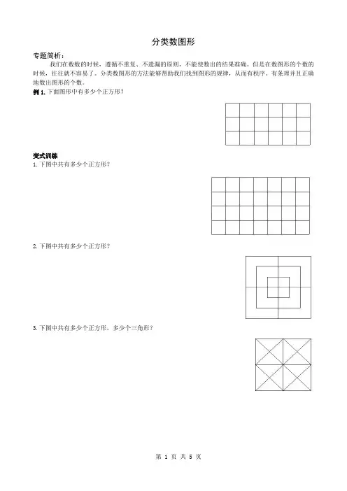 五年级奥数-分类数图形