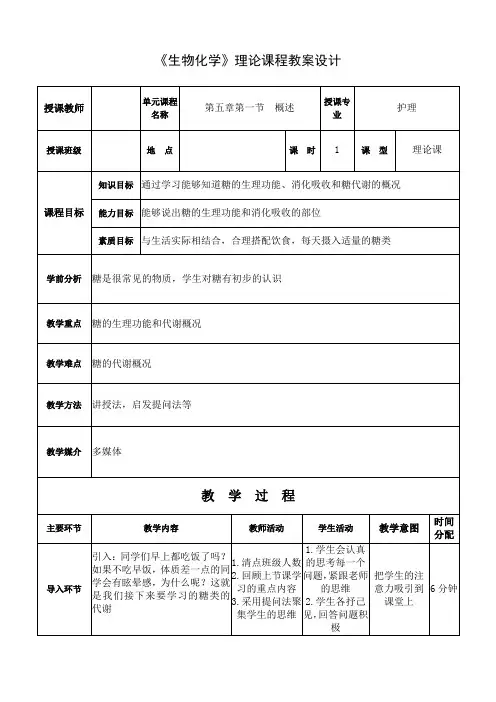 第五章  糖代谢