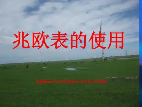 兆欧表的使用