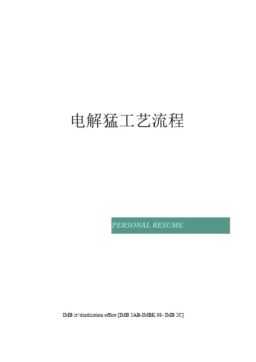 电解锰工艺流程