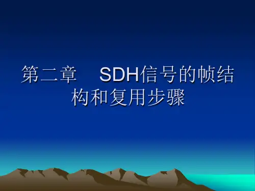 SDH信号的帧结构和复用步骤