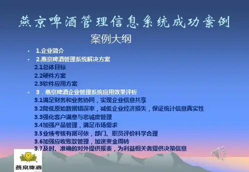 燕京啤酒管理信息系统ERP成功案例