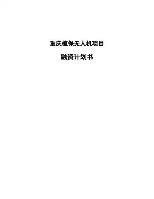 重庆植保无人机项目融资计划书