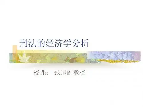 刑法的经济学分析