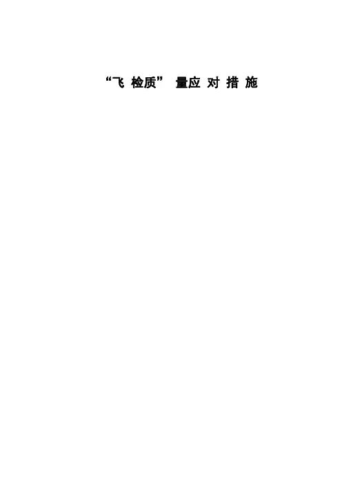 飞检质量应对措施