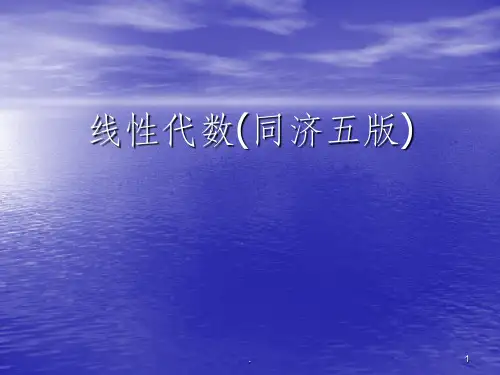 同济线性代数第五版(答案)