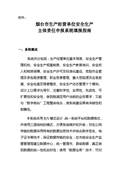 申报系统填报指南