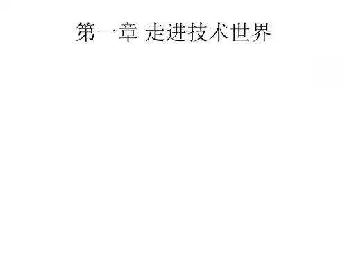 苏教版 通用技术 必修1 复习 第一章 走进技术世界 (共13张PPT)