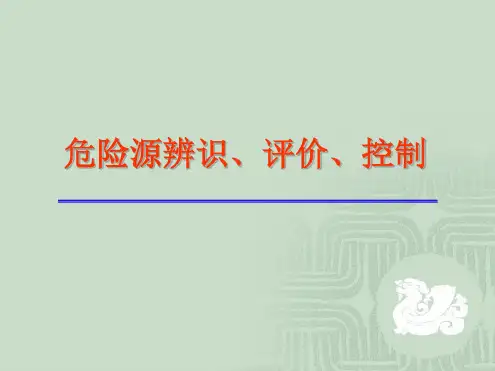 危险源辨识、评价、控制
