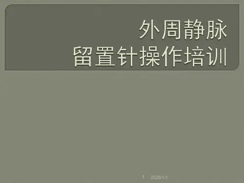 静脉留置针培训