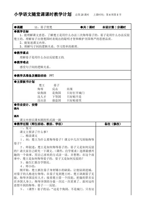 11、晏子使楚