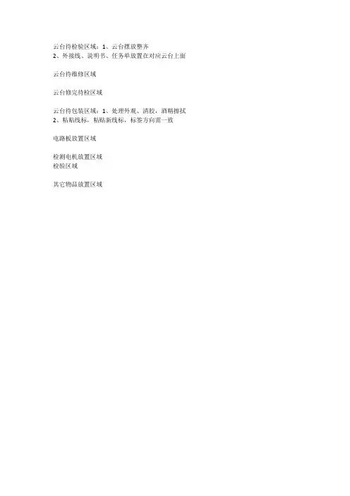 区域规划表