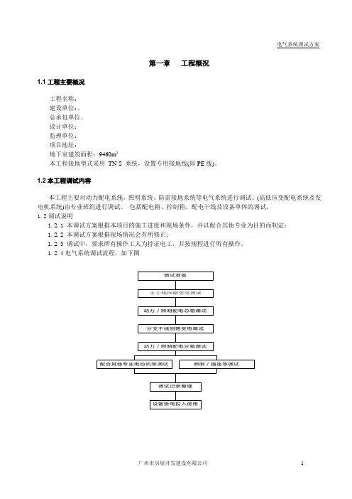 电气系统调试方案.doc
