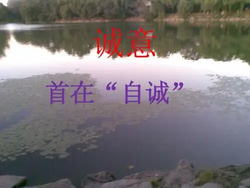 诚意之对自己诚信