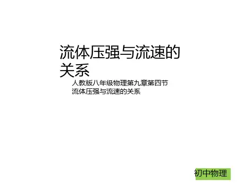 【最新】人教版八年级下册第九章第四节流体压强与流速的关系课件 (共29张PPT)