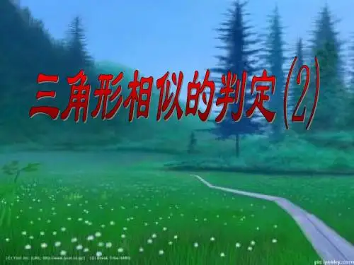 初三数学《三角形相似的判定》课件