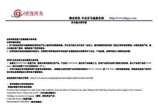 亚马逊哪些产品需要分类审核