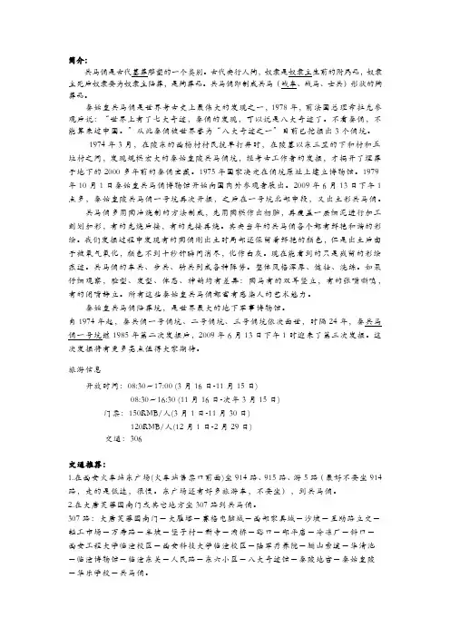 西安好玩的景点之一兵马俑