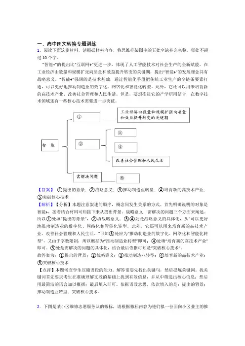 高考语文图文转换综合经典题含答案