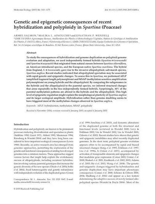 Salmon et al. Molecular Ecology 2005