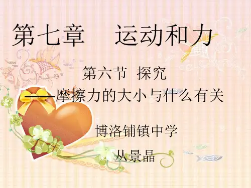 探究——摩擦力的大小与什么因素有关