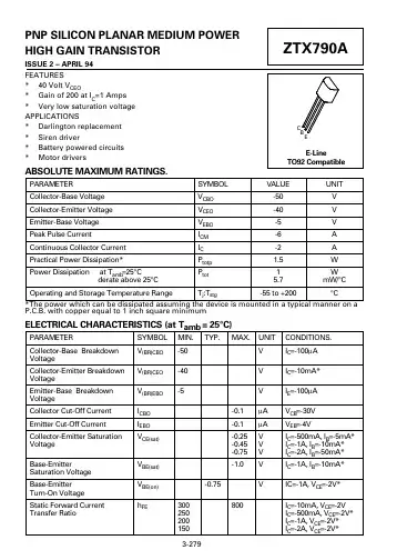 ZTX790A中文资料