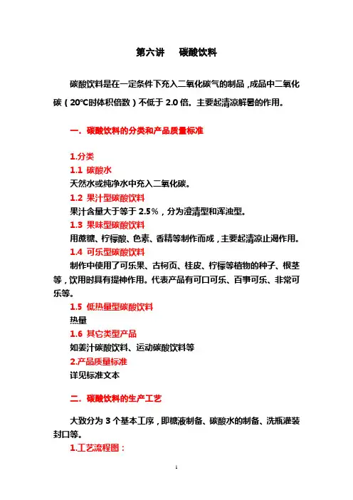 第六讲   碳酸饮料