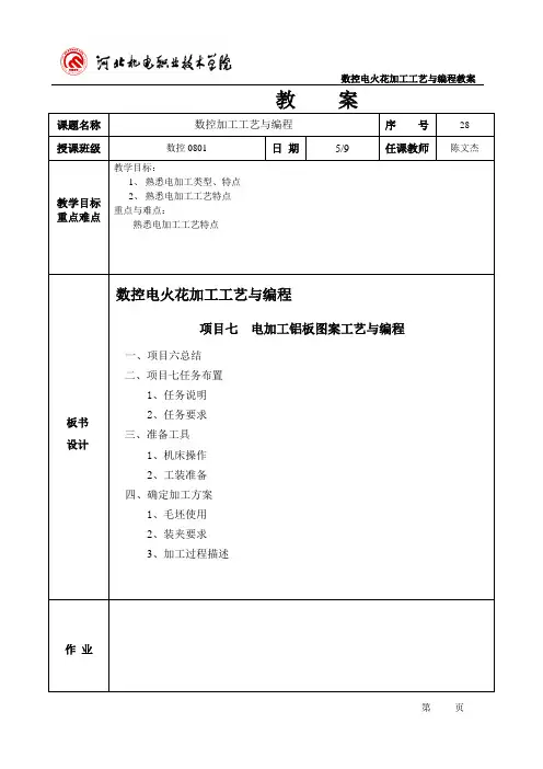 数控电火花线切割加工工艺与编程