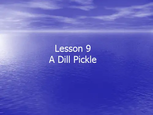 Lesson 3 Dill Pickle 第一节课答案.