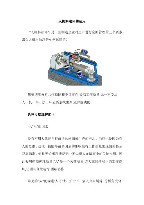 人机料法环的运用