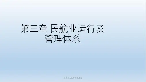 民航业运行及管理体系课件