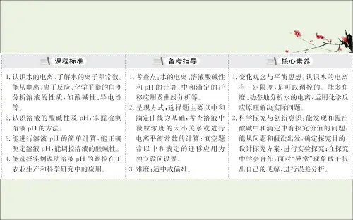 2021版高考化学一轮复习8.2水的电离和溶液的酸碱性课件新人教版