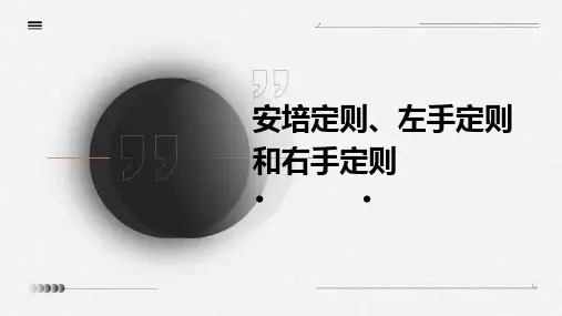 安培定则、左手定则和右手定则