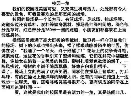 校园一角ppt课件