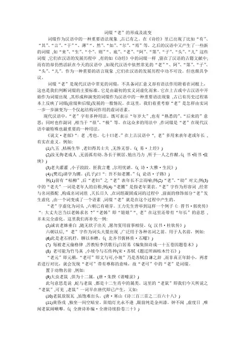 词缀老
