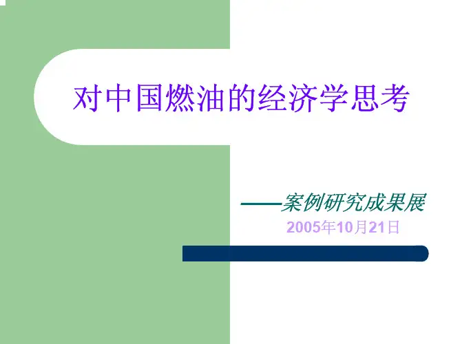 案例1 对中国燃油的经济学思考