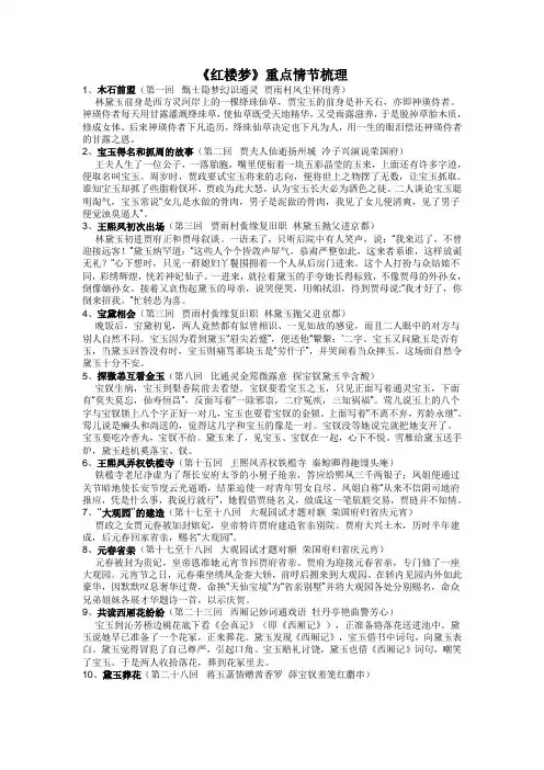 红楼梦高考全考点