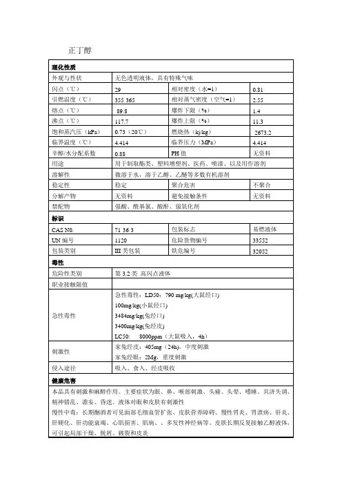 正丁醇
