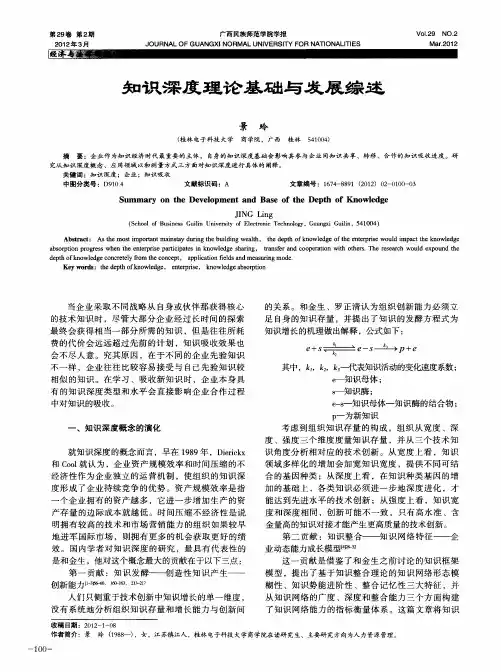 知识深度理论基础与发展综述