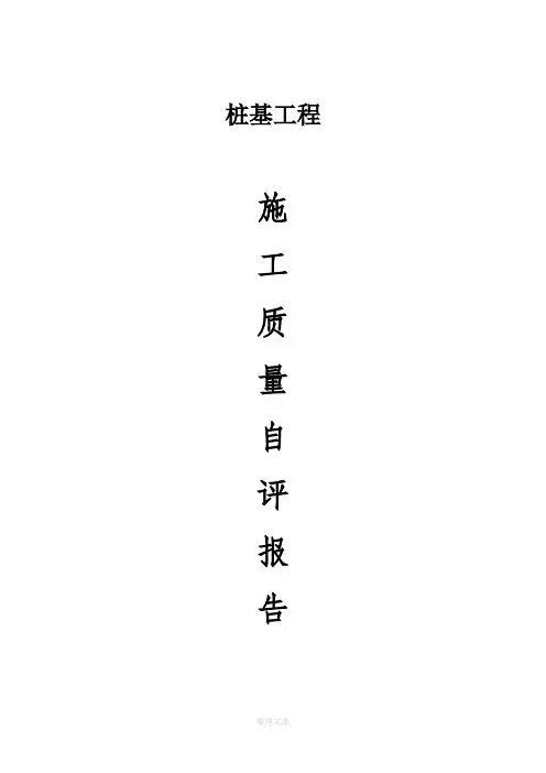 桩基础自评报告 2