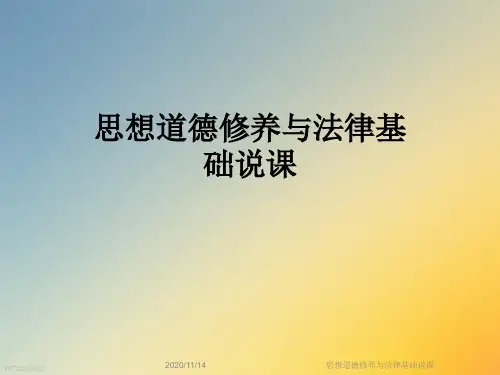 思想道德修养与法律基础说课