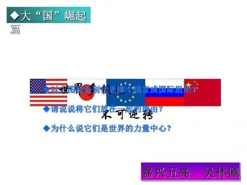 世界多极化PPT课件2