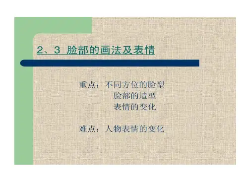 漫画人物不同脸型和表情画法29页PPT