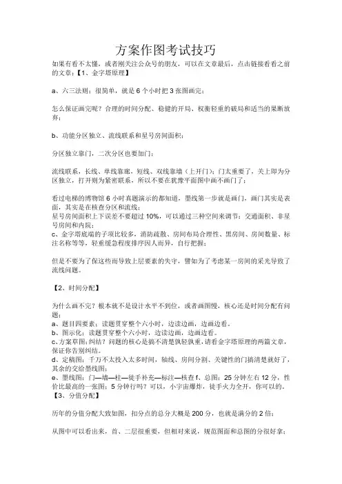 方案作图考试技巧 2