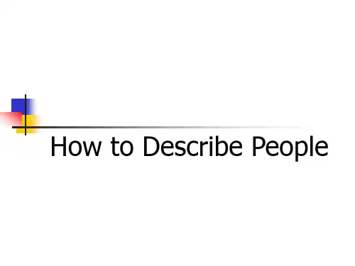How to describe a person