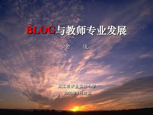 BLOG与教师专业发展